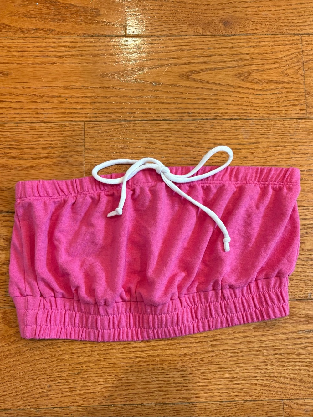 Fashion Nova Hot Pink Strapless Bandeau Crop Top Size Medium NWT